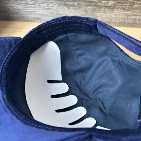 CB Hat Cap Strap Back Blue Navy Velvet Panel Sample NWT - Picture 11 of 13